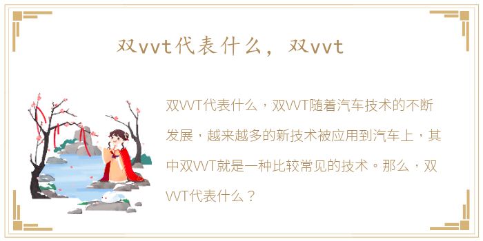 双vvt代表什么，双vvt