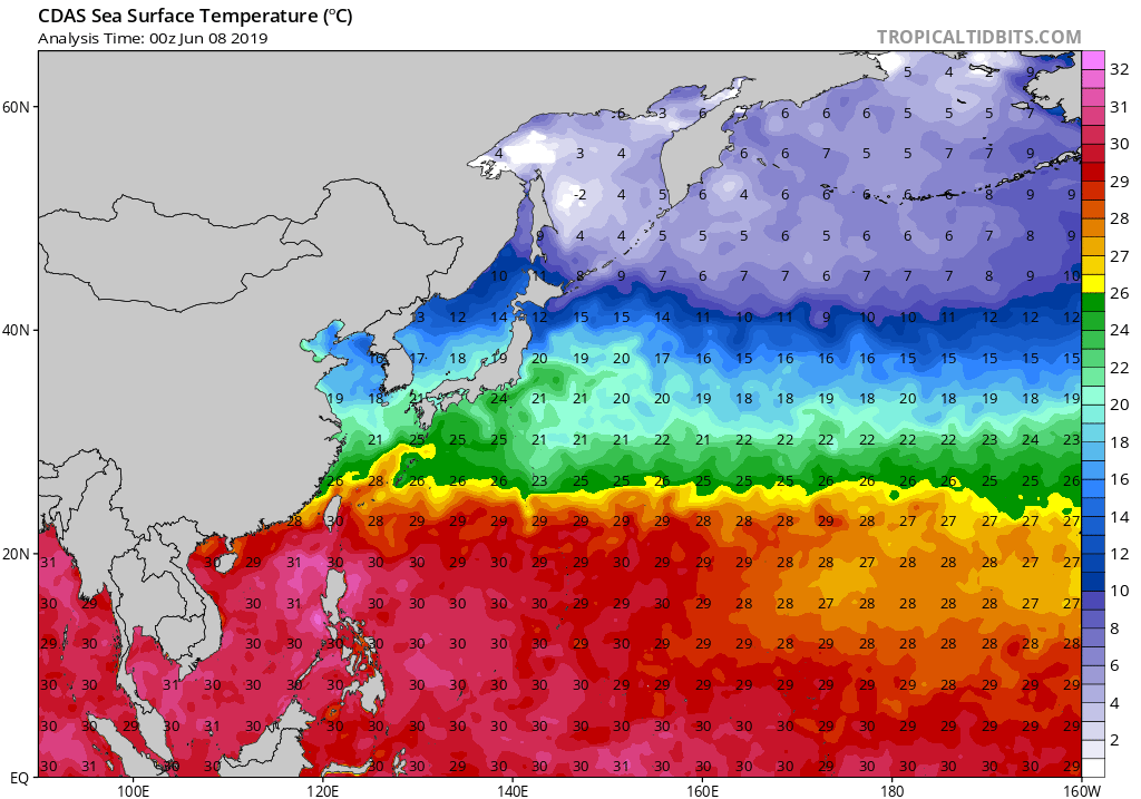 我国海洋气温最高值（海洋温度最高达31度）