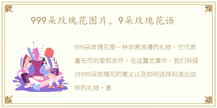 999朵玫瑰花图片，9朵玫瑰花语