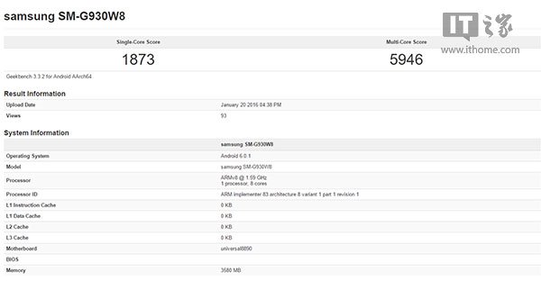 三星Exynos8890芯片跑分初秀：单核难敌骁龙820