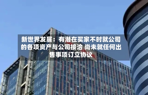 新世界发展：有潜在买家不时就公司的各项资产与公司接洽 尚未就任何出售事项订立协议