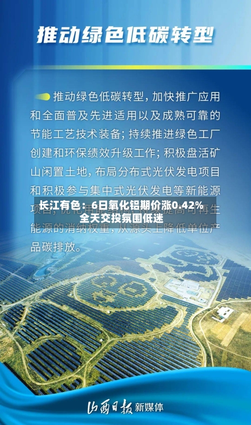 长江有色：6日氧化铝期价涨0.42% 全天交投氛围低迷